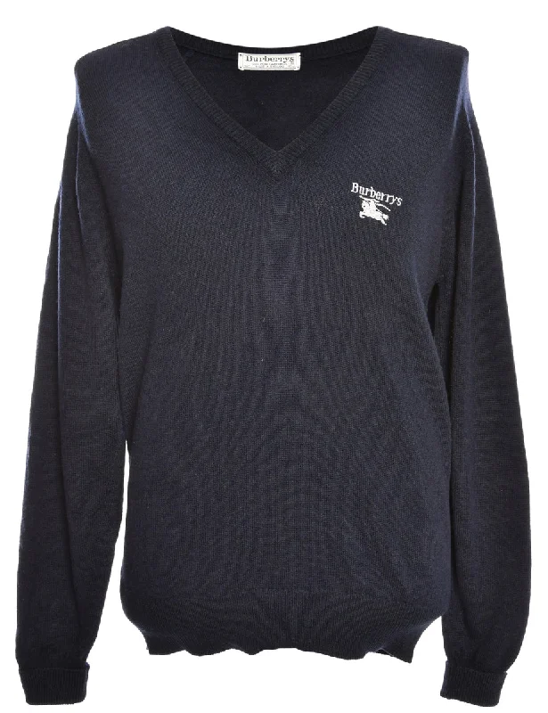 Burberry Navy Jumper - L