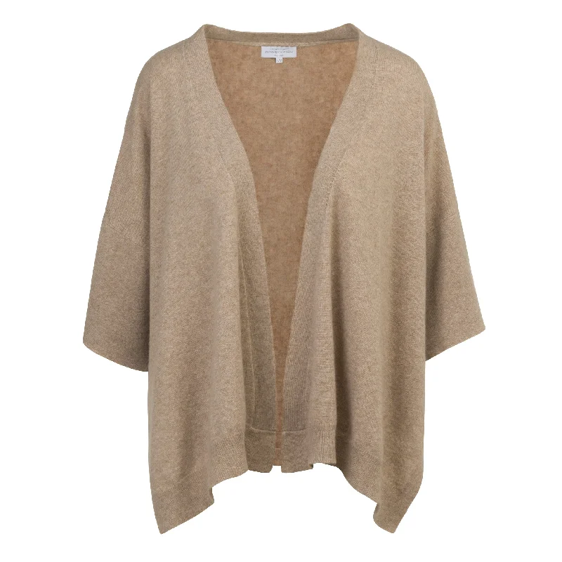 Cashmere Overlap Cardigan in Oatmeal