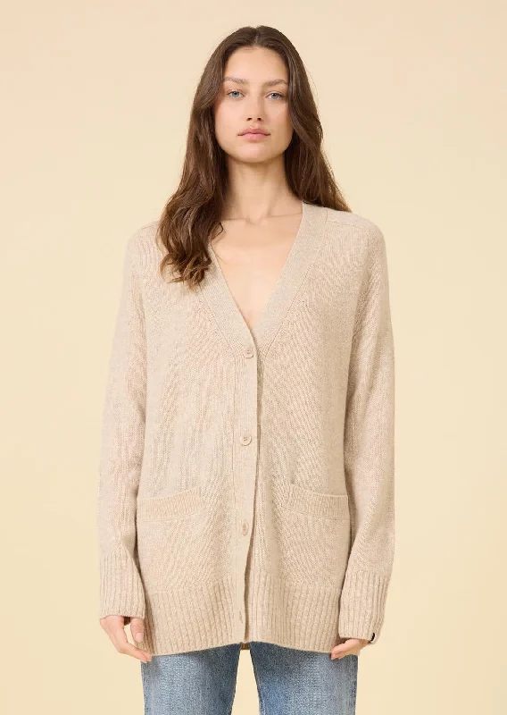 Morgan Cashmere Cardigan - Oatmeal