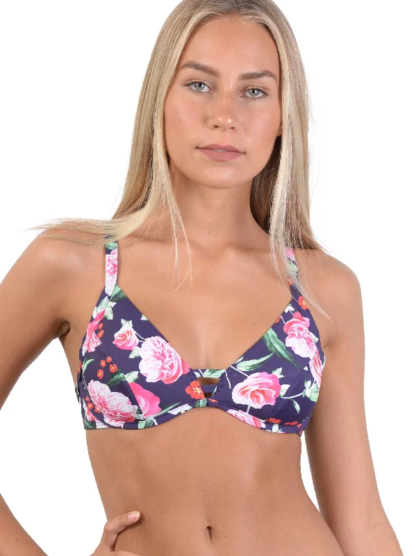 Summer Romance Indigo D-DD Underwire Bralette Bikini Top