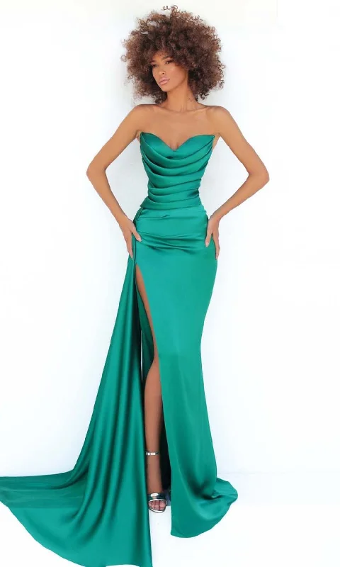 Tarik Ediz - 51144 Draped Cowl Satin Gown