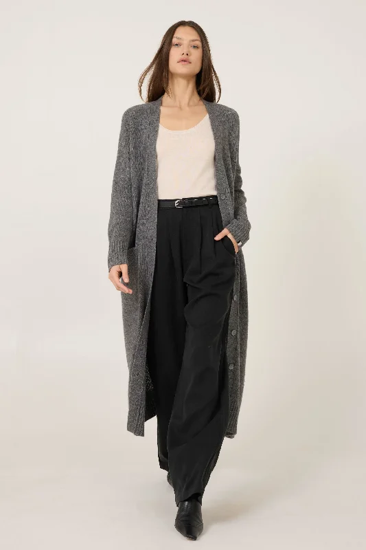 Morgan Cashmere Duster - Heather Ash