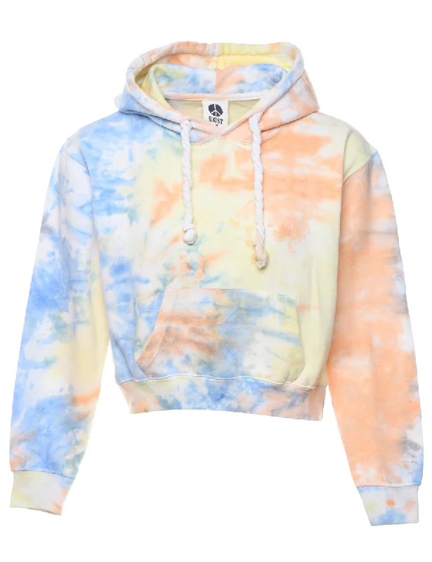 Tie-Dyed Multi-Colour Pastel Hoodie - M