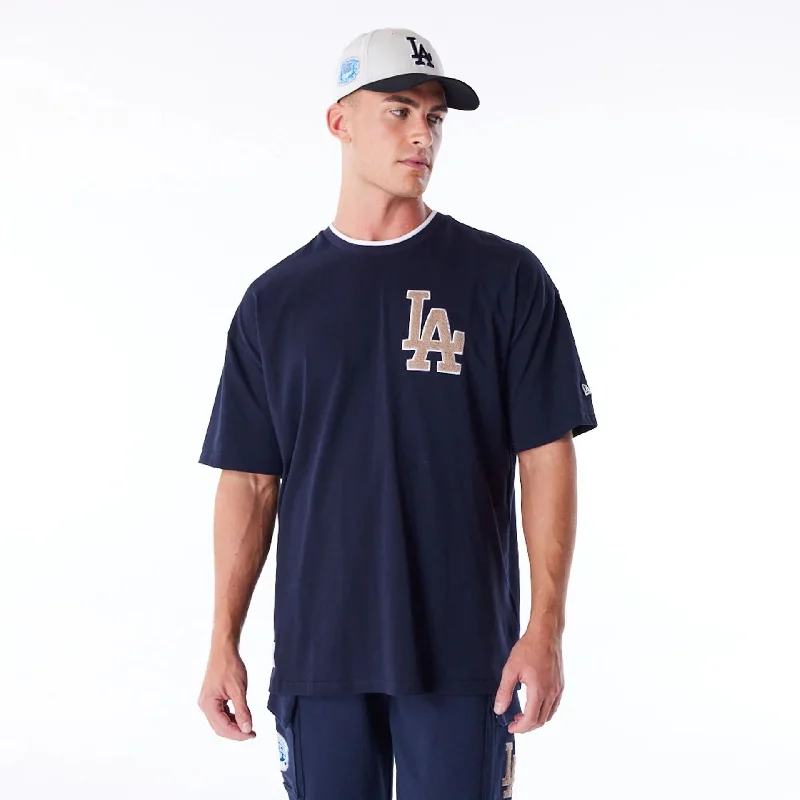 LA Dodgers World Series Navy Drop Shoulder T-Shirt