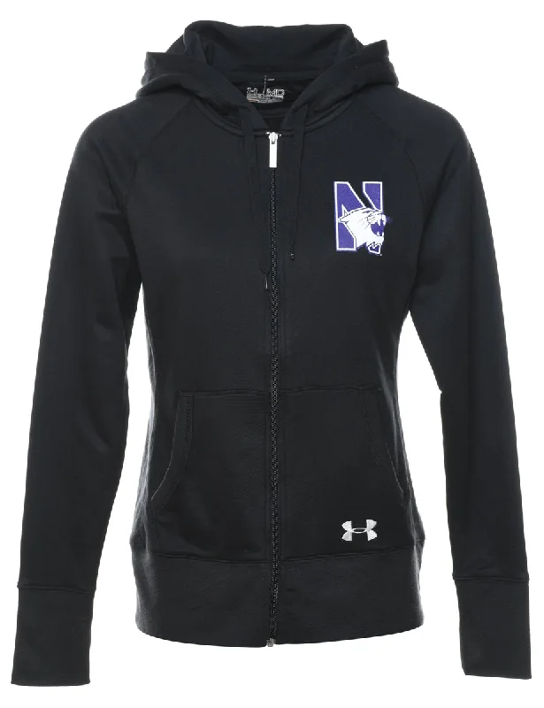 Under Armour Black Embroidered Hoodie - M