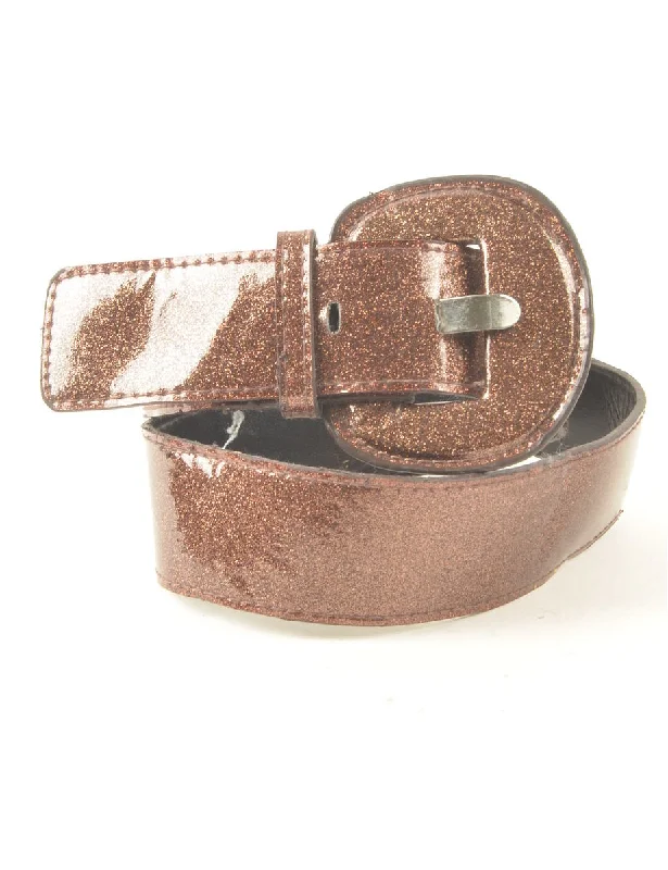 Bronze Shiny Fashion Belt - M