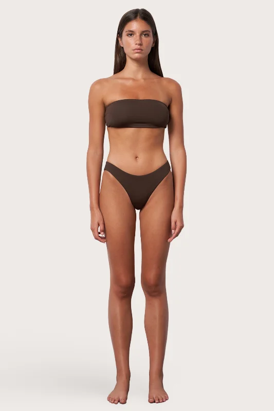 Slide Bandeau Bikini Top - Espresso