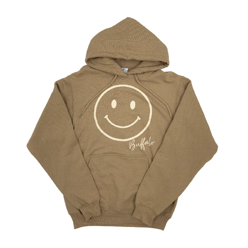 Buffalo Smiley Face Sand Hoodie