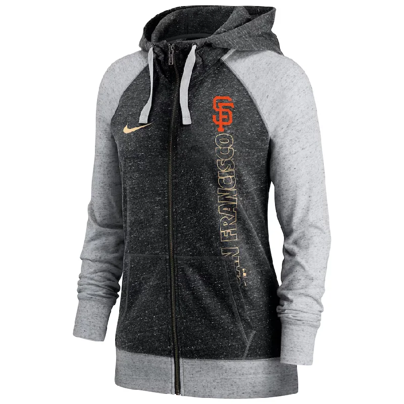 Nike Women's San Francisco Giants In Pocket Gym Vintage Full-Zip Hoodie