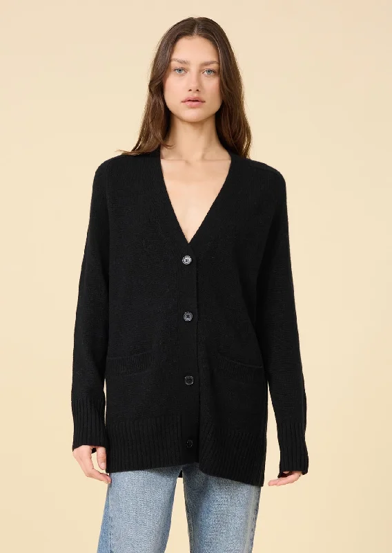 Morgan Cashmere Cardigan - Black