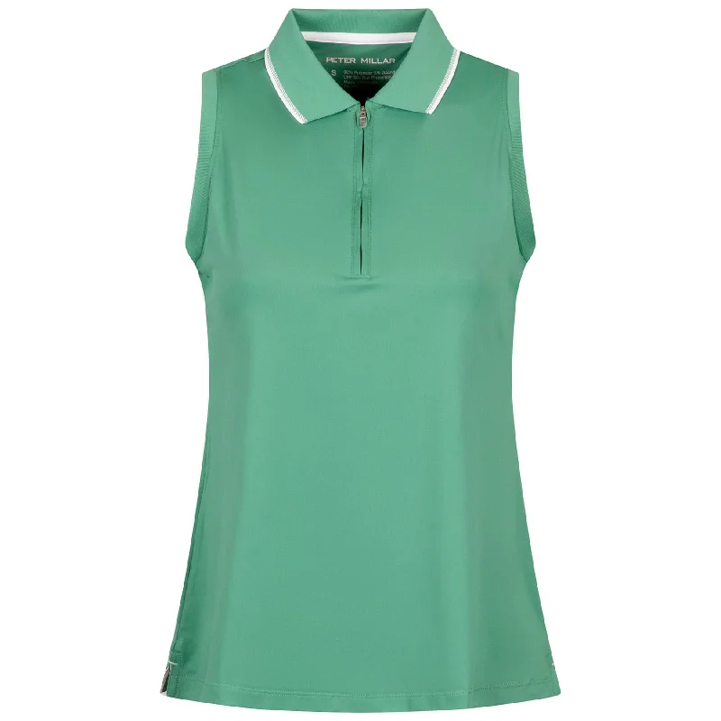 Womens Chrissie SL Polo Field Green/White - SS25