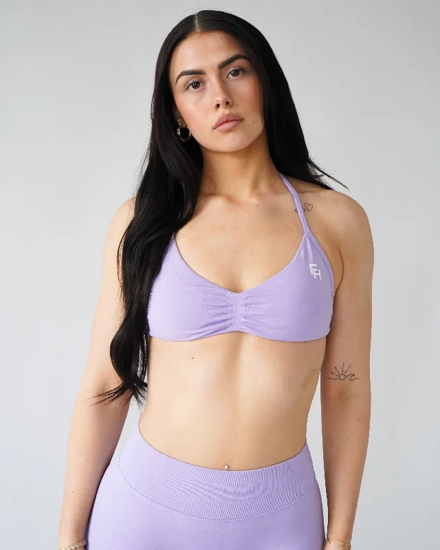 Ascend Halter Sports Bra - Lilac