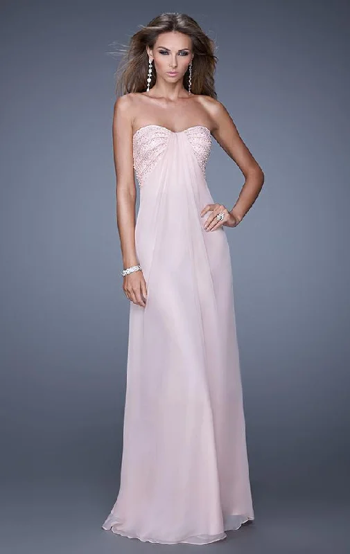 La Femme - 20850SC Embellished Strapless Evening Dress - 1 pc Blush In Size 10 Available