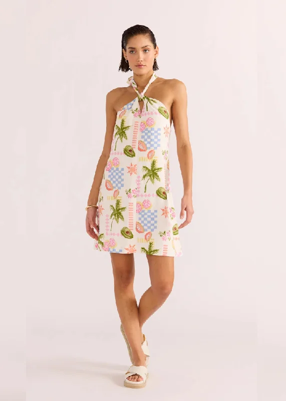 MINKPINK Gracie Halter Dress- Fruity Floral