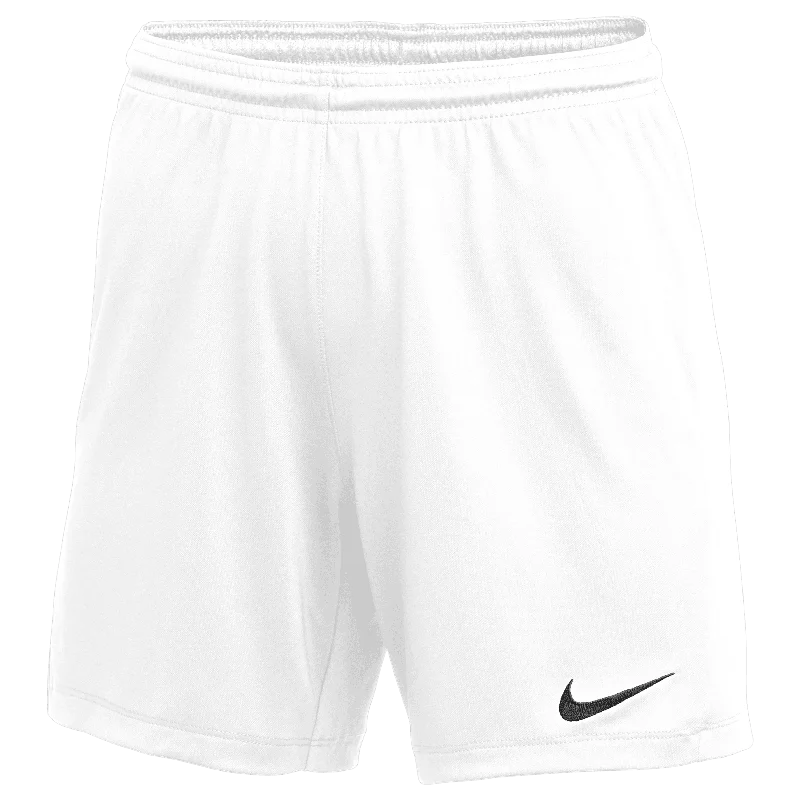 NIKE WOMEN'S PARK III SHORT-WHITE