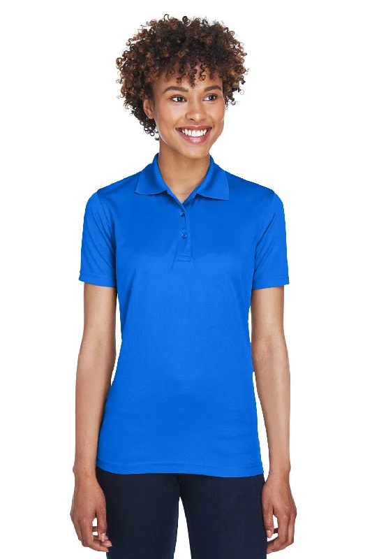 UltraClub Womens Cool & Dry Moisture Wicking Short Sleeve Polo Shirt - Royal Blue