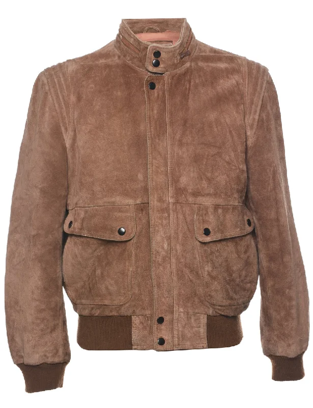 Brown Suede Jacket - M