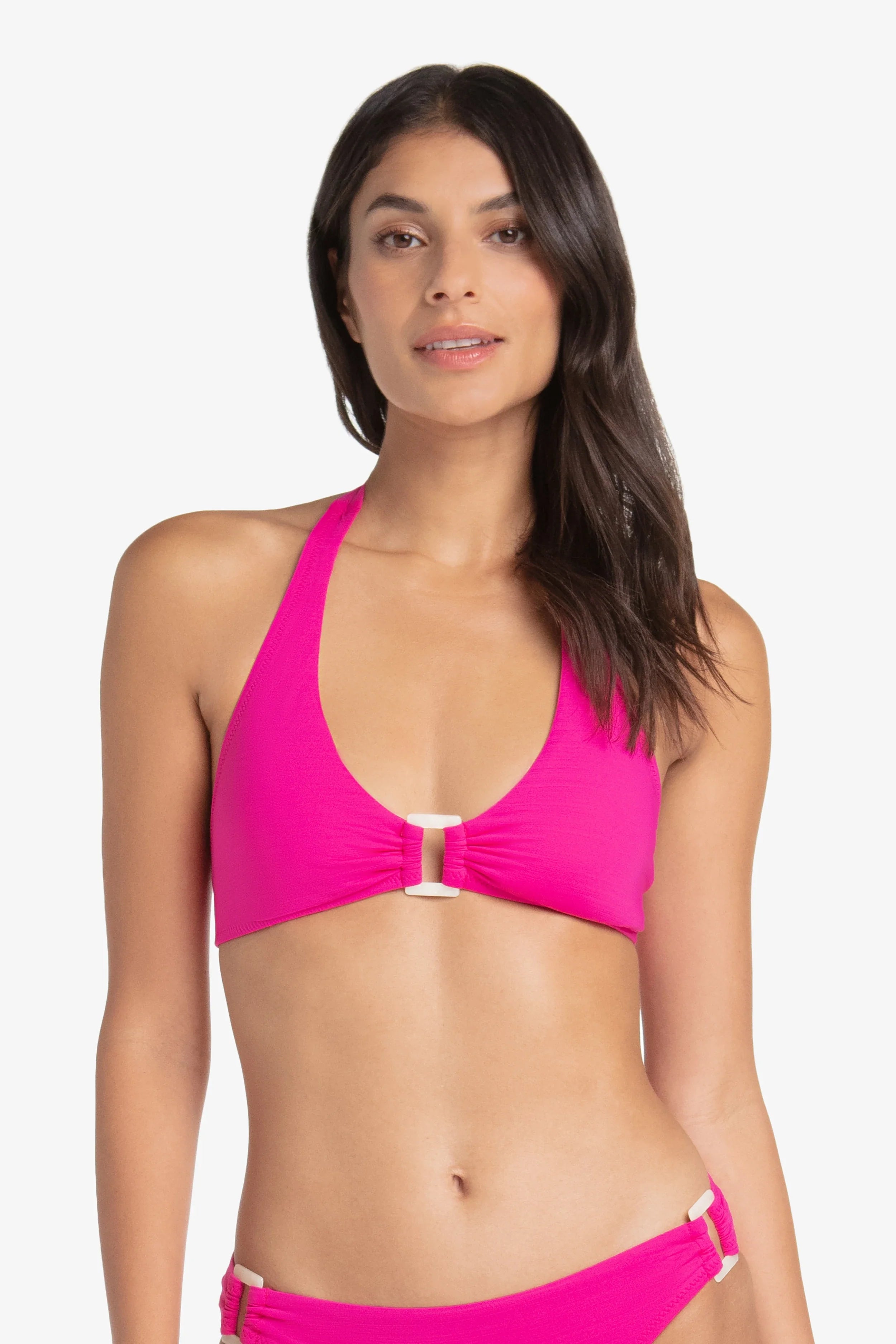 Shell Halter  |  Textured Lotus Pink