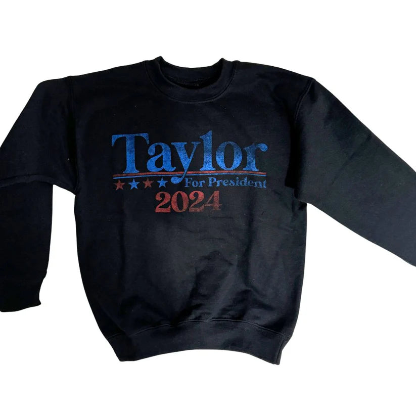 Taylor for President Black Pullover