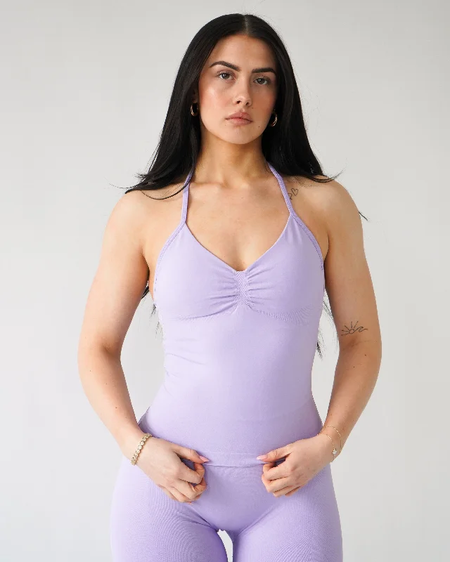 Ascend Halter Tank Top - Lilac