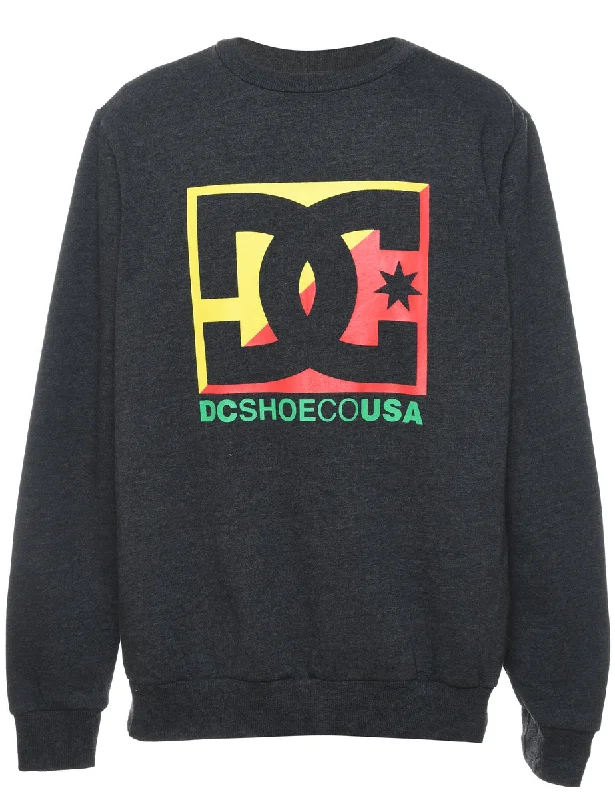 Black DG Black Printed Sweatshirt - M