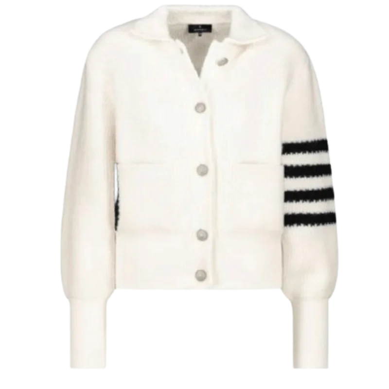 Monari Cardigan - White/Stripes