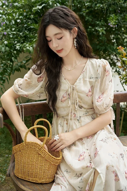 Women Elegant Floral Maxi Dress