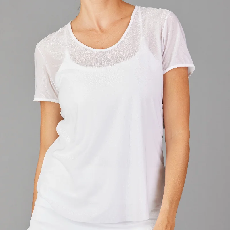 Mesh Layering Tee (white)