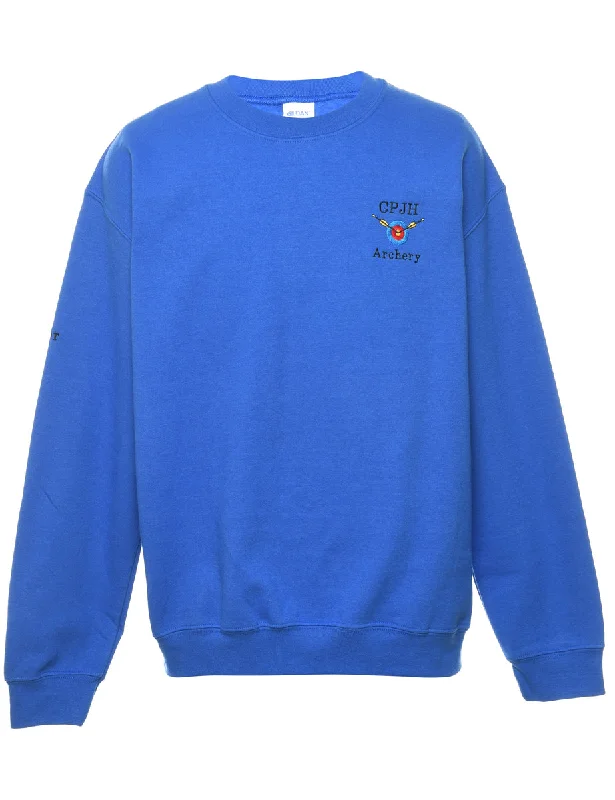 CPJH Archery Blue Embroidered Sweatshirt - M