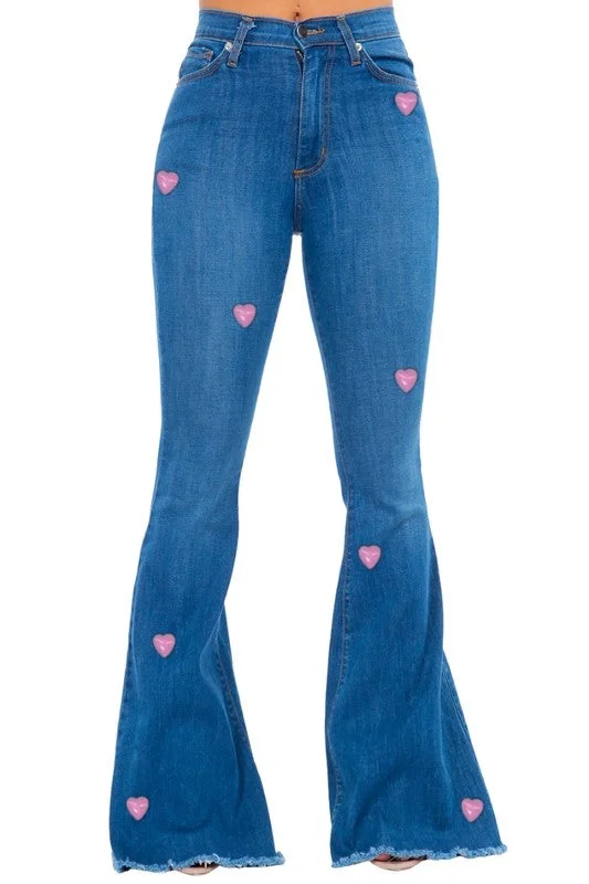 Valentines Bell Bottom Jean