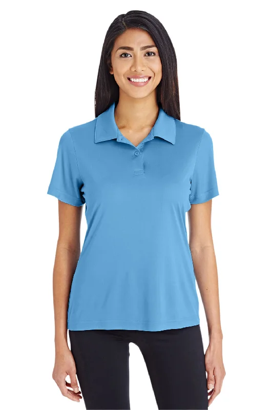 Team 365 Womens Zone Performance Moisture Wicking Short Sleeve Polo Shirt - Light Blue