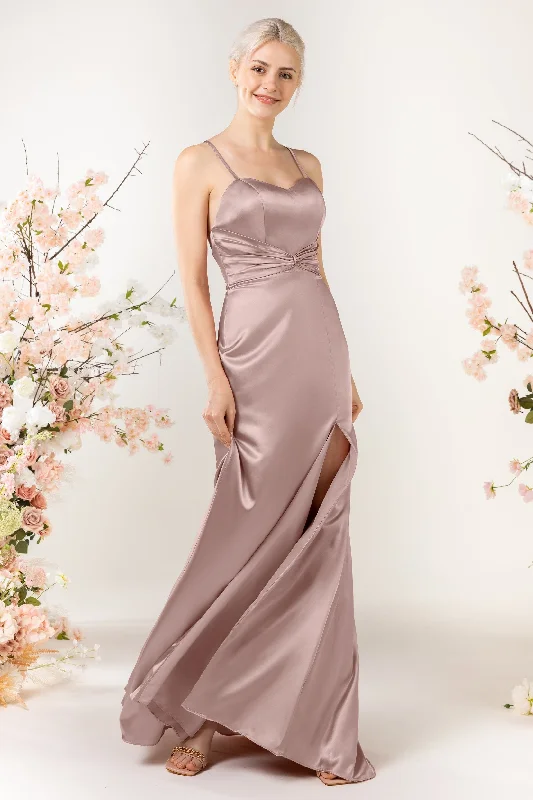 Sheath Luxe Satin Bridesmaid Dress Formal Dresses CB0507