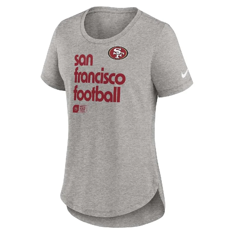 Nike Women's San Francisco 49ers Team Shout T-Shirt - Grey