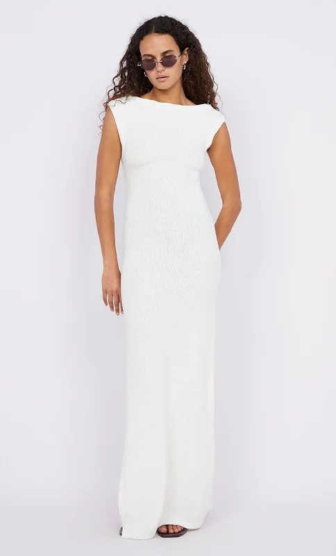 MARTHA ASYM MAXI DRESS - WHITE