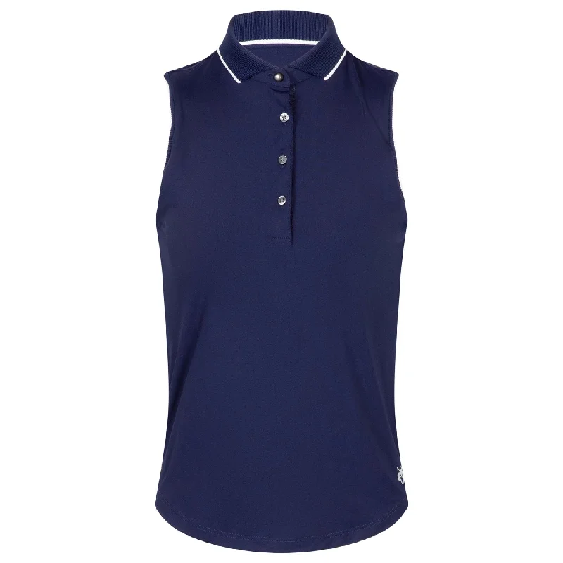 Womens Scarlett SL Polo Maltese Blue - SS25