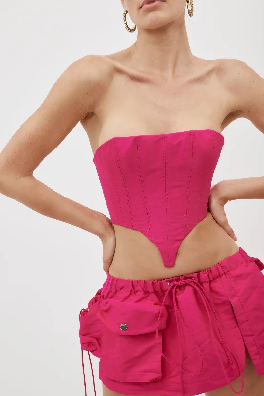 Cropped Fuchsia Bustier