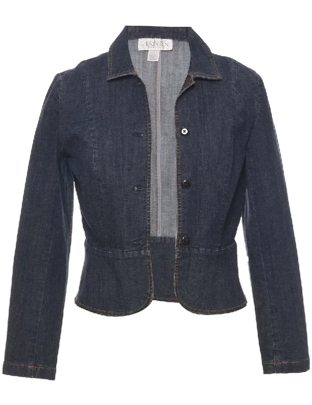 Button Front Denim Jacket - S