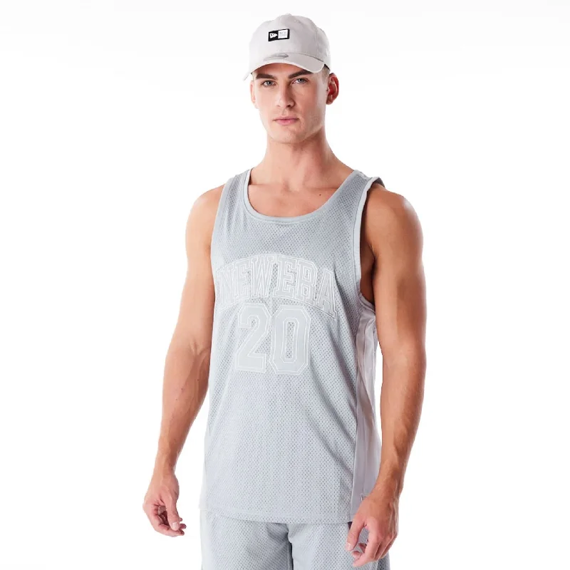 New Era Grey Mesh Tank Top