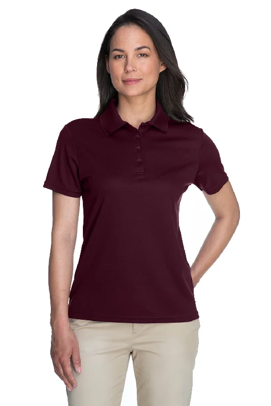 Core 365 Womens Origin Performance Moisture Wicking Short Sleeve Polo Shirt - Burgundy