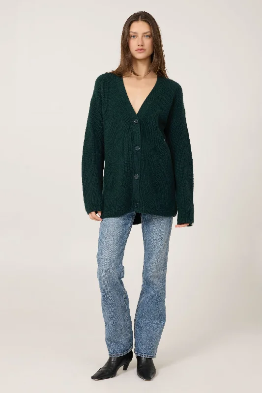 Pacific Cashmere Cardigan - Everglade