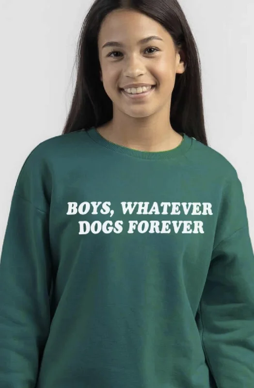 Teal Green Dogs Forever Crew