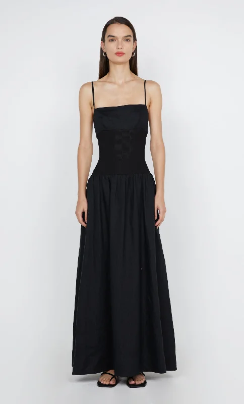 LINA MAXI DRESS - BLACK