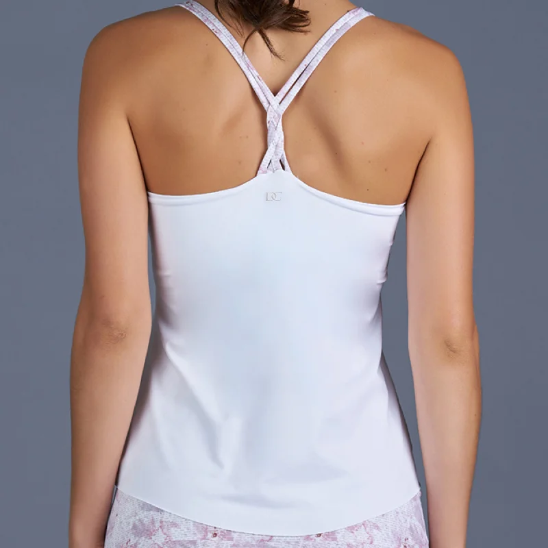 Rust Spaghetti-Strap Top (white)