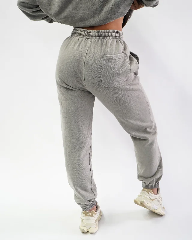 Acid Wash Joggers - Ash