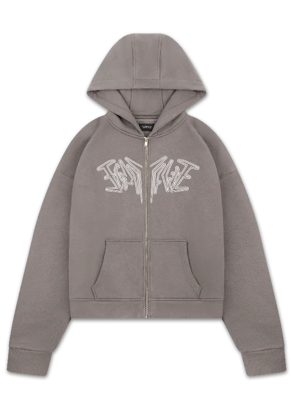 ZIP HOODIE DARK GREY