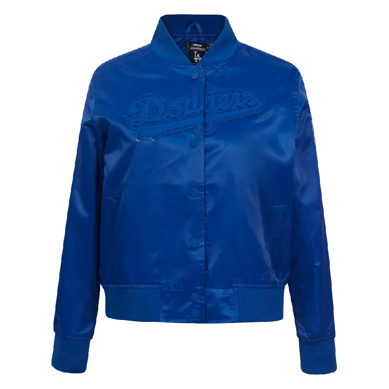 MLB LOS ANGELES DODGERS TRIPLE TONAL WOMEN'S SATIN JACKET (DODGER BLUE)