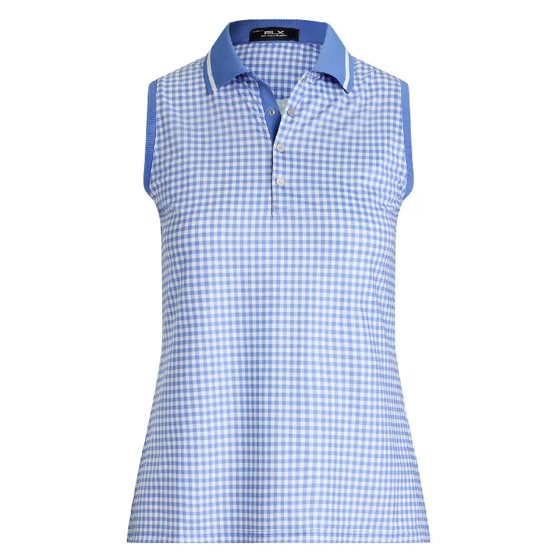 Womens RLX SL Printed Airflow Polo Summer Blue - SS25