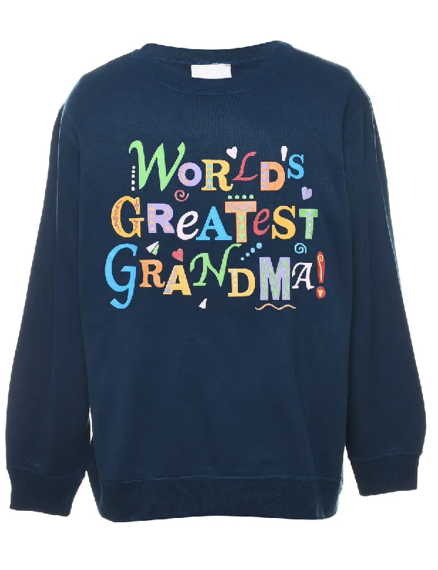 World's Greatest Grandma Printed Sweatshirt - L