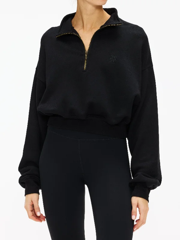 Eterne Cropped Half-Zip Sweatshirt