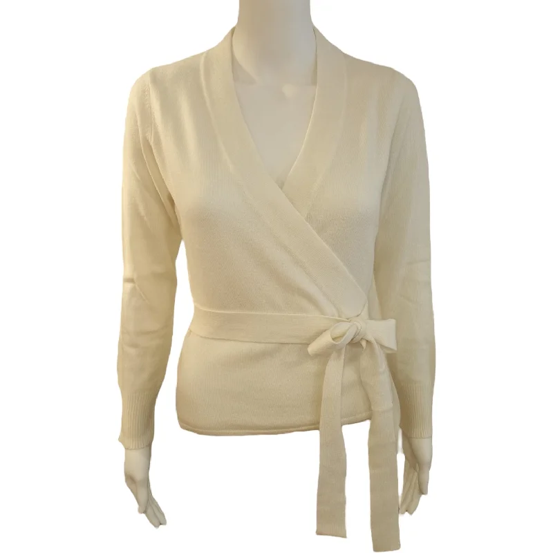 Ballet Wrap Cardigan in Winter White